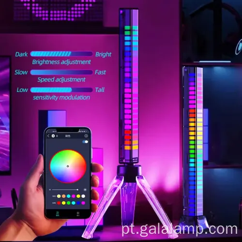 Luz de carro sem fio com recursos de ritmo e sensor